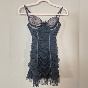 Victoria's Secret Sexy Little Things Y2k Bustier Corset Babydoll Nightie